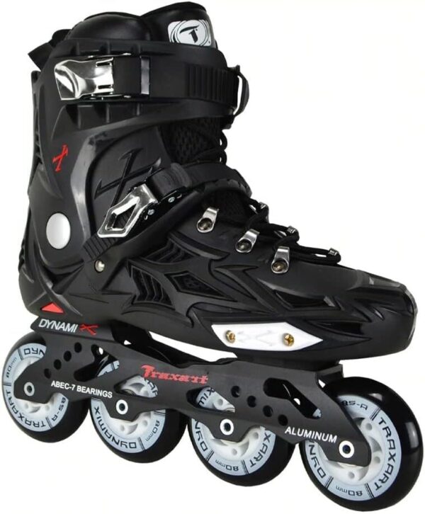 61VXYrbphzL._AC_SL1000_.jpg Patins Traxart Dynamix Preto Profissional Abec 7 80mm Urban