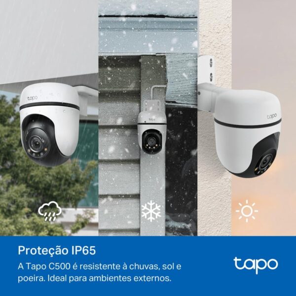 Camera de Segurança wifi Externa TP-Link Tapo C500, Color Night Vision(New), 1080p Full HD, 360° de Alcance, Visão Noturna, a prova d´água IP65, Áudio de Duas Vias, Compatível com Alexa, 512G