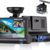 61W26nl7ZSL._AC_SL1200_.jpg Câmera Veicular Automotiva DVR 3 Câmeras, Gravação Full HD 1080p Frontal e Traseira, LCD 4 Polegadas, Visão Noturna, Sensor de Movimento, Modelo KP-S132