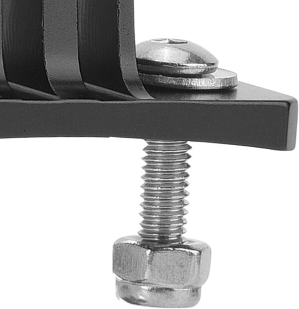 Suporte fixo para capacete, adaptador de liga de alumínio antideformação para câmeras de ação XiaoYi OSMO 7 6 5 4 (preto)