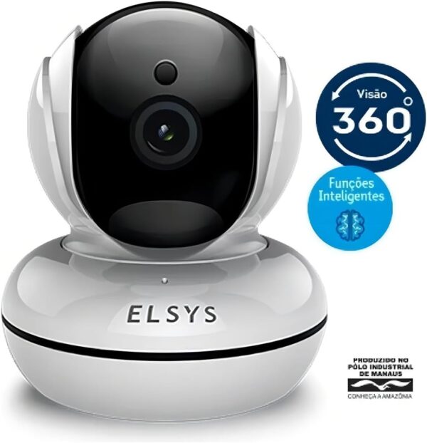 Câmera Inteligente Wifi Giratória Full HD MYRA 360 ESC-WR5F Elsys