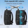 61XS6KUgD0L._AC_SL1200_.jpg Romantic Crown Mochila de Viagem Expansivel Masculina Feminina, Mochila Para Notebook Executiva Impermeável Reforçada Cabo USB, Trabalho, Escola, Viagens