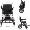 Cadeira De Rodas Motorizada Elétrica Dobravel Compacta Pop Power Lite - Preto