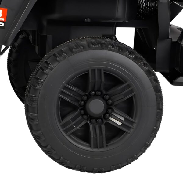 Bang Toys - Carrinho Elétrico Infantil Adventure 12V - com Luzes de LED, Sons, Entrada USB/MP3, Bluetooth, Controle Remoto - Suporta até 50kg - Cor Preto