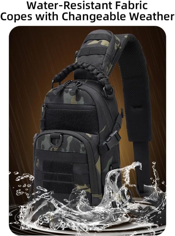 61Z7emzuFL._AC_SL1000_.jpg Mochila para caminhada Bolsa de peito masculina pequena transversal Respirável Compatível com compartimento bicicleta