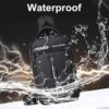 Mochila Bolsa Ombro á Prova D'água Sling Crossbody Bag com 1 Cabo USB e Entrada Masculina Meninos Casual Passeio