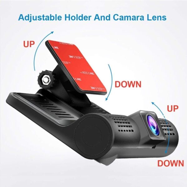 61ZfEQPA4hL._AC_SL1200_.jpg Câmera Veicular Automotiva DVR 3 Câmeras, Gravação Full HD 1080p Frontal e Traseira, LCD 4 Polegadas, Visão Noturna, Sensor de Movimento, Modelo KP-S132