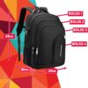 Mochila Masculina Executiva Grande Reforçada para Notebook Trabalho, Viagem e Escola Design Antifurto, Impermeável, com Cabo Reforçado, Saída USB e Fone, Conforto Segurança e Durabilidade, Unissex