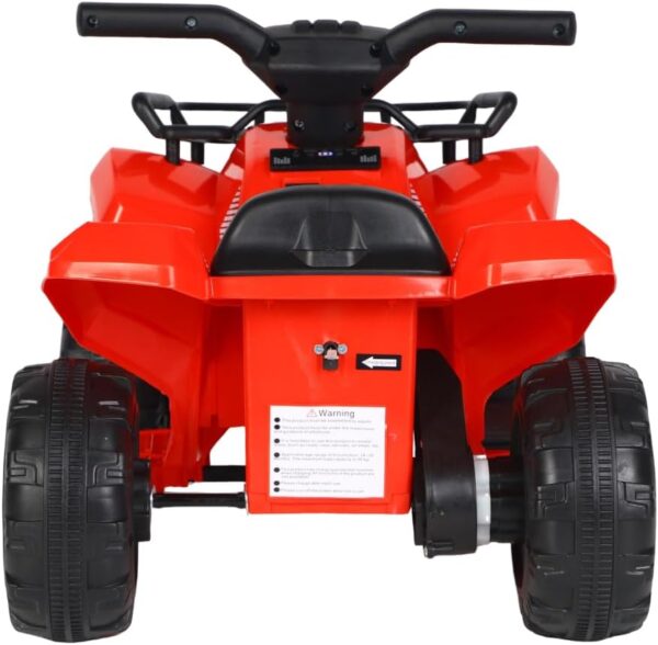 Bang Toys - Quadriciclo Elétrico Infantil Astro 6V - com Luzes de LED, Sons, Entrada USB/MP3, Acelerador no Pedal - Suporta até 30kg - Cor Vermelho