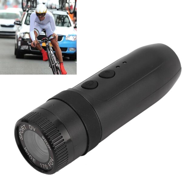 Motocicleta Capacete Camera, 170 ° Wide Angle Sports Camera, IP67 Water Resistant Bike Video Camera, Action Camera Camcorder with Bracket for Outdoor Sports