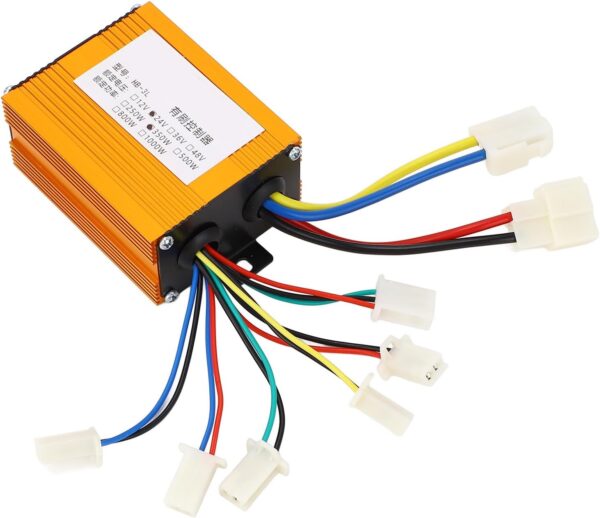 Controlador Escovado de Bicicleta Elétrica, 24V de 350w Liga de Alumínio de Alumínio Controlador de Velocidade do Motor para Triciclo de Scooter Elétrico