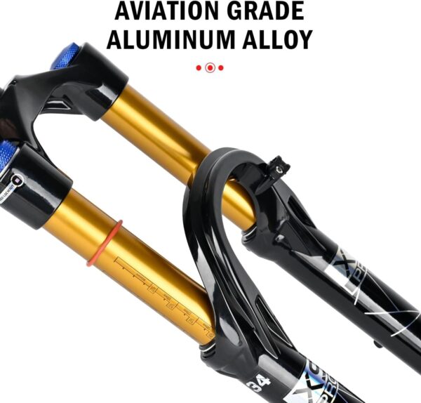 61cJ2WYGeYL._AC_SL1500_.jpg Garfo dianteiro para bicicleta de montanha X9 Pro - Rebote de amortecimento ajustável, viagem de 140/160 mm, serve para 26/27,5/29 polegadas