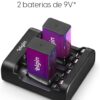 Carregador de Pilhas e Baterias USB com 2 Pilhas AA 1500mAh recarregáveis