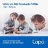 TP-Link Tapo C200, Camera de Segurança Wi-Fi 360º, 1080p Full HD, Visão Noturna, Audio de duas vias, Detecção de Movimentos, Trabalha com Alexa, 512G de Armazenamento Local, Armazenamento na Nuvem