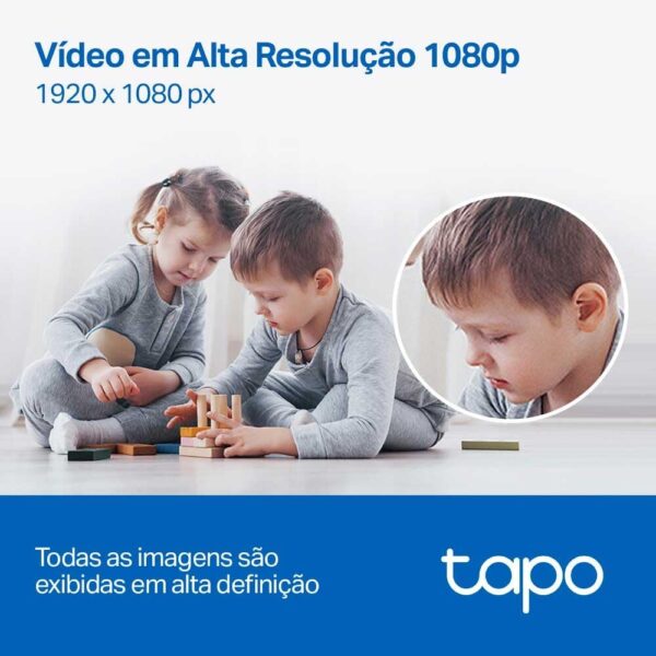 TP-Link Tapo C200, Camera de Segurança Wi-Fi 360º, 1080p Full HD, Visão Noturna, Audio de duas vias, Detecção de Movimentos, Trabalha com Alexa, 512G de Armazenamento Local, Armazenamento na Nuvem