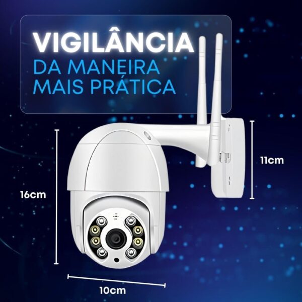 Câmera IP sem fio de Segurança Wifi Externa HD Rotativa Prova D'água Hd Infravermelho Visão Noturna Bivolt Deteccao de movimento
