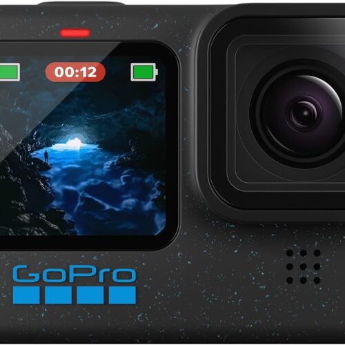 61dUta09HGL._AC_SL1500_.jpg GoPro HERO12 BLACK - à Prova D'água com 5.3K60, 27MP, Vídeo + Foto HDR, HyperSmooth 6.0, Trava de horizonte 360°, Live + webcam, Áudio por Bluetooth, Bateria enduro, QUIK