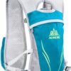 Mochila de hidratação para corrida para mulheres e homens Mochila leve para corrida em trilha 5,5L Verde menta