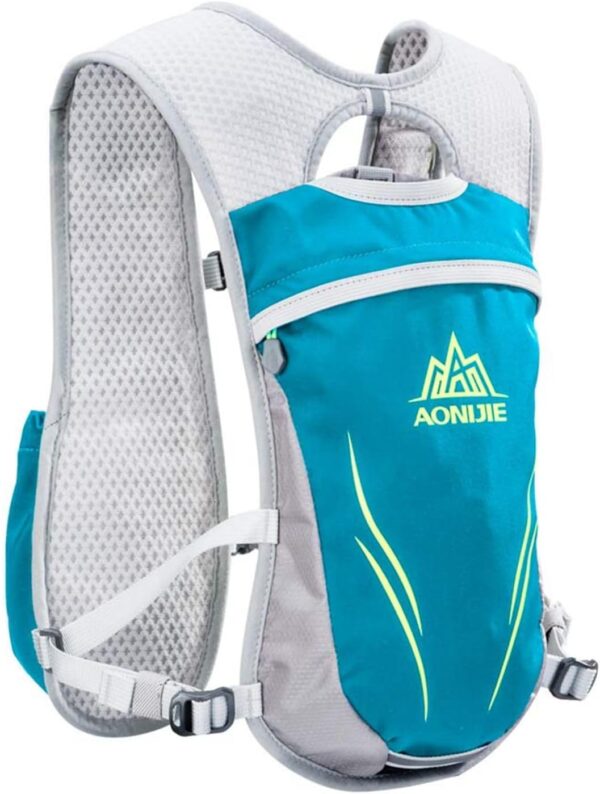 Mochila de hidratação para corrida para mulheres e homens Mochila leve para corrida em trilha 5,5L Verde menta
