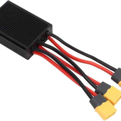 61evTFcYOFL._AC_SL1500_.jpg Conversor de Bateria Dupla de Bicicleta Elétrica Adaptador de Módulo Paralelo de Bateria Dupla 20V - 72V Liga de Alumínio Leve (30a)