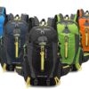 Domary Mochila de viagem 40L resistente à água para caminhada no acampamento laptop mochila de caminhada trekking e bolsas para escalar costas para homens e mulheres