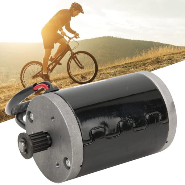 61gxnDCZNdL._SL1500_.jpg KIMISS Motor de Escova Elétrica ZY6812 24V 150W Com Polia de Metal para Bicicletas Elétricas e Scooters - Roda Dentada de Corrente DC, Design Compacto, Desempenho Estável