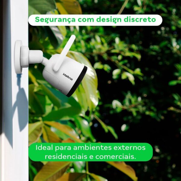 Câmera Inteligente Compatível com Alexa Wi-Fi Full HD iM5 SC Branco Intelbras