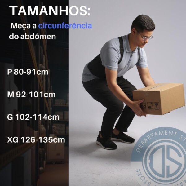 61iCYCR09LL._AC_SL1200_.jpg Cinto Lombar proteção coluna EPI corretor postural | Equipamento ideal para carregar cargas pesadas |DEPARTAMENT STORE (M)