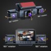 61iI4dCRseL._AC_SL1010_.jpg Câmera veicular de 4 lentes para carros, aplicativo WiFi, DVR, proteção panorâmica de 360 graus, WDR, HD 1080p, câmeras frontais internas e traseiras, gravador de vídeo de visão noturna