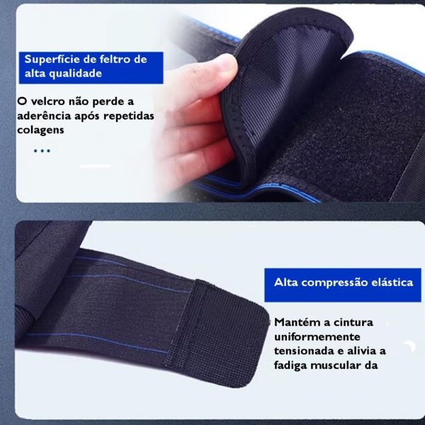 Cinta Lombar Infravermelho AutoAquecimento Térmica, Costas, Coluna, Terapia Magnética, Turmalina, Alivia Dor, Imã, Cólica, Hérnia de disco, Ciático, Marca ATM (XL)