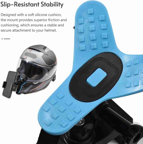 61k0Vr0Zj8L._AC_SL1500_.jpg Suporte de Montagem de Câmera, Suporte de Capacete para Câmera de Ação Com Clipe de Telefone, Compatível Com, Osmo, para Capacete de Motocicleta