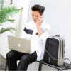 Mochila Executiva Impermeável Usb Senha Resistente Compacta (Cinza)