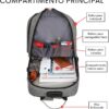 Mochila Executiva Impermeável Usb Senha Resistente Compacta (Cinza)