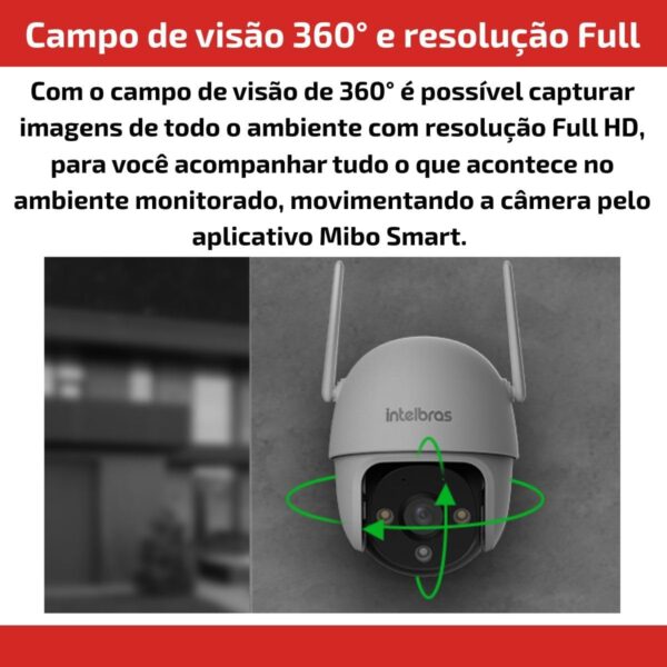 Câmera Wi-Fi 360° IM7 S Intelbras Externa IP66 + Cartão 64GB WD Purple