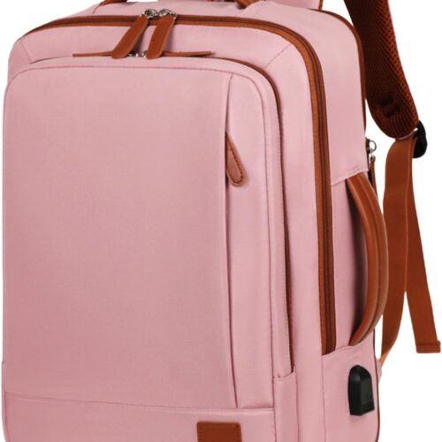 Mochila Grande para Notebook 15,6" Expansível e Impermeável | Mochila Executiva de Viagem Aprovada por Companhias Aéreas com Porta USB, Bolso para Líquidos, Mochila Escolar e de Trabalho