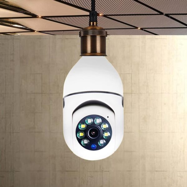 KIT 2 Câmeras de Segurança 2022 Espiã WiFi, 1080P Base E27 com Visão Noturna Infravermelha intercomunicador bidirecional, Câmera Vigilância com Função de Rastreamento Automático - BELLA NET