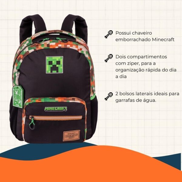 61oJY0Be49L._AC_SL1080_.jpg Mochila Costas Grande MINECRAFT X - OUTDOORS - Sestini