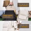 61oPYoCFrZL._AC_SL1000_.jpg Mochila Versátil Unissex Grande - Escolar, Trabalho e Dia a Dia - Design Moderno, Material Impermeável, Resistente e Durável para Notebook