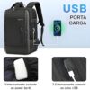 61otc2ZA2KL._AC_SL1200_.jpg Romantic Crown Mochila de Viagem Expansivel Masculina Feminina, Mochila Para Notebook Executiva Impermeável Reforçada Cabo USB, Trabalho, Escola, Viagens