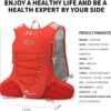 61qHf3W0aWL._AC_SL1000_.jpg Colete de hidratação para corrida para homens e mulheres Mochila de água para corrida 3L Pacote de hidratação para corrida de trilha Maratona Caminhada (Vermelho-2L Bexiga de água)