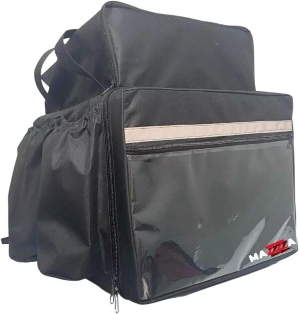 Capa Mochila Bag em Nylon para Motoboy Delivery - 45L - SEM ISOPOR - Preto inteiro