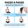 61qZ389Bg1L._SL1080_.jpg Colete Corretor de Postura Ortopédico Ajustável Postufit – Cinta Lombar e Cervical para Coluna, Alívio de Dores nas Costas, Melhora a Postura e o Sono, Produto - Velcro/unisex (Grande)