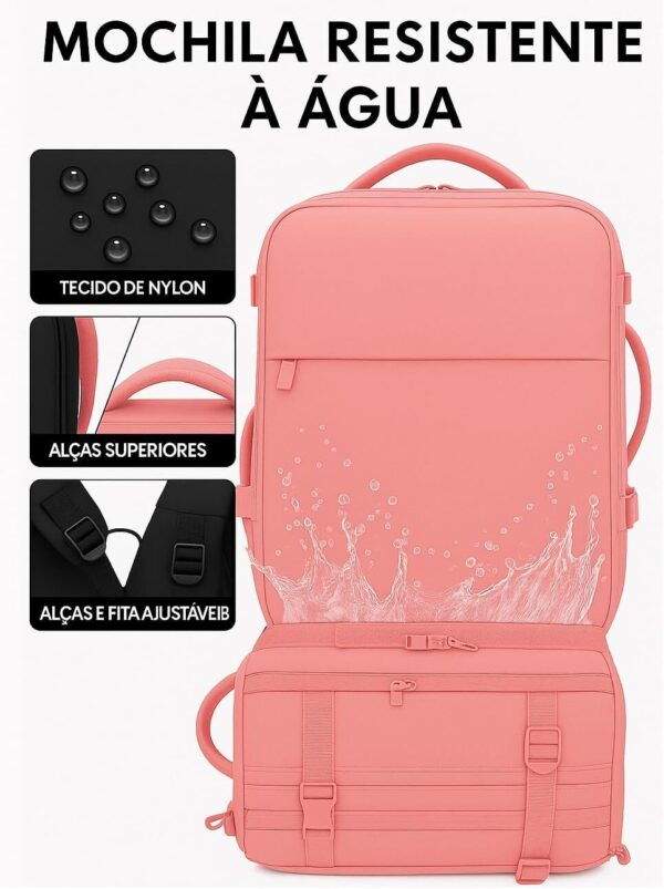 61qvi-7KzgL._AC_SL1500_.jpg Mochila de viagem grande para mulheres e homens, mochila de mão, mochila de caminhada, Compartimento para Notebook, Sapatos e Entrada USB, para viagens, Cinza, 25L, Mochilas de viagem
