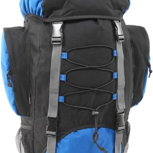 61sLVOdQTCL._AC_SL1200_.jpg Mochila de Trekking Cargueira Intruder 60 Litros Azul e Preto - Nautika