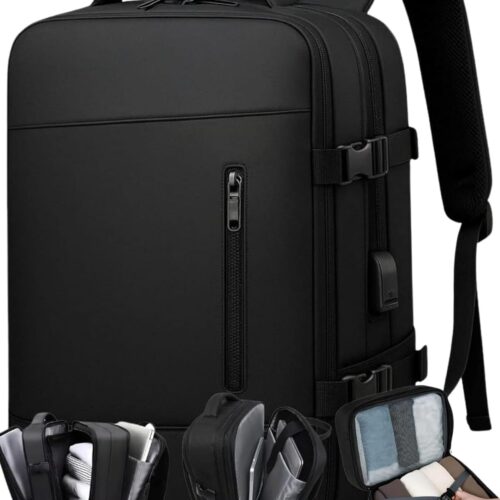 61sdUnTPJVL._AC_SL1500_.jpg Mochila, Feminina, Masculina, Viagem, Expansível, Notebook, Mala Mão, Impermeável, Academia, Grande, Preta, Cinza, Rosa, Compacta, Academia, Executiva, Compacta