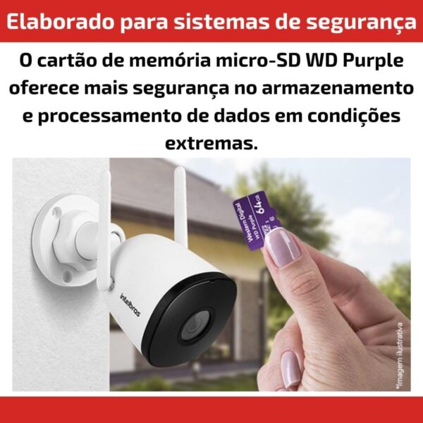 Câmera Wi-Fi 360° IM7 S Intelbras Externa IP66 + Cartão 64GB WD Purple