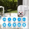 Câmera de Segurança wi-fi 360º Full HD bivolt inteligente Smart Detecção de Movimento sem fio giratória 360 com aúdio, Icsee a prova dagua Espiã Full HD 1080p IP66 Infravermelho Visão Noturna