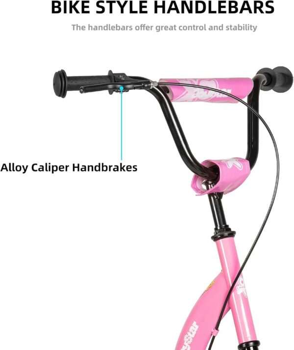 61twAKEdWUL._AC_SL1500_.jpg JOYSTAR Patinete para crianças a partir de 5 anos, adolescentes e jovens, scooter infantil leve com guidão ajustável, scooter de 2 rodas para meninos e meninas, rodas infláveis de 30 cm, freios a
