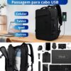 61uGIA1EgSL._AC_SL1200_.jpg Mochila, Feminina, Masculina, Viagem, Expansível, Notebook, Mala Mão, Impermeável, Academia, Grande, Preta, Cinza, Rosa, Compacta, Academia, Executiva, Compacta