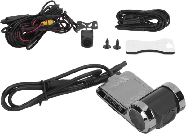 61uJonrBIUL._AC_SL1500_.jpg Carro USB Dash Cam HD Driving Recorder DVR ADAS Frente Traseira Lentes Duplas Detecção de Movimento Universal para Android Câmera de Navegação Segurança na Condução